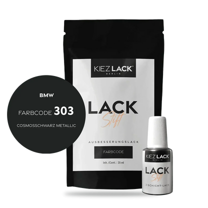 Kiezlack Lackstift Autolack Lackstift BMW 303 COSMOSSCHWARZ Metallic