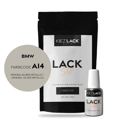 Kiezlack Lackstift Autolack Lackstift BMW A14 MINERALSILBER Metallic