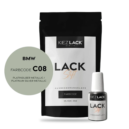 Kiezlack Lackstift Autolack Lackstift BMW C08 PLATINSILBER Metallic