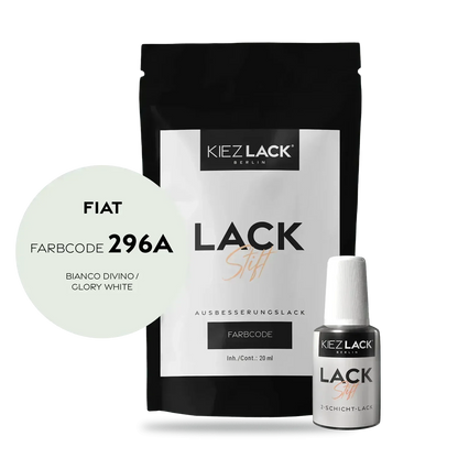 Kiezlack Lackstift Autolack Lackstift FIAT 296A BIANCO DIVINO