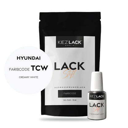 Kiezlack Lackstift Autolack Lackstift HYUNDAI TCW CREAMY WHITE