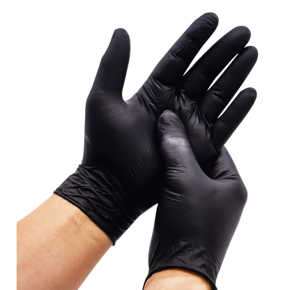 Carsystem Arbeitsschutz Nitril Handschuhe Schwarz