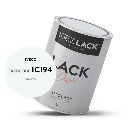Kiezlack 1K Autolack Lackdose Basislack spritzfertig IVECO IC194 BIANCO