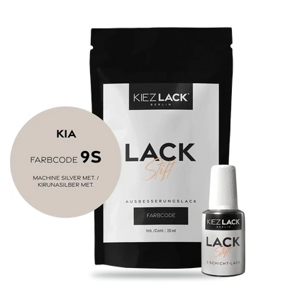 Kiezlack Lackstift Autolack Lackstift KIA 9S MACHINE SILVER MET.