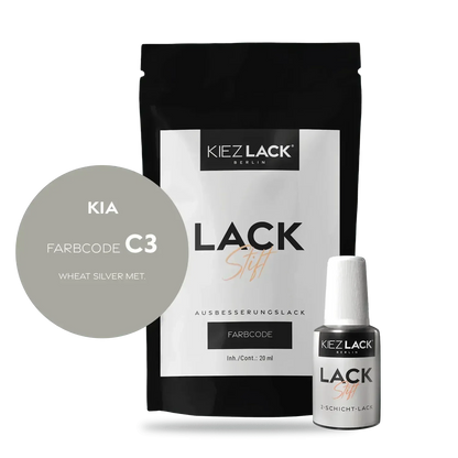 Kiezlack Lackstift Autolack Lackstift KIA C3 WHEAT SILVER MET.