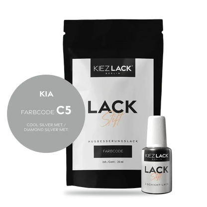 Kiezlack Lackstift Autolack Lackstift KIA C5 COOL SILVER MET.