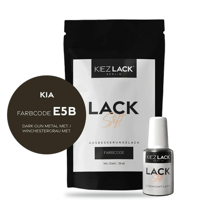 Kiezlack Lackstift Autolack Lackstift KIA E5B DARK GUN METAL MET.