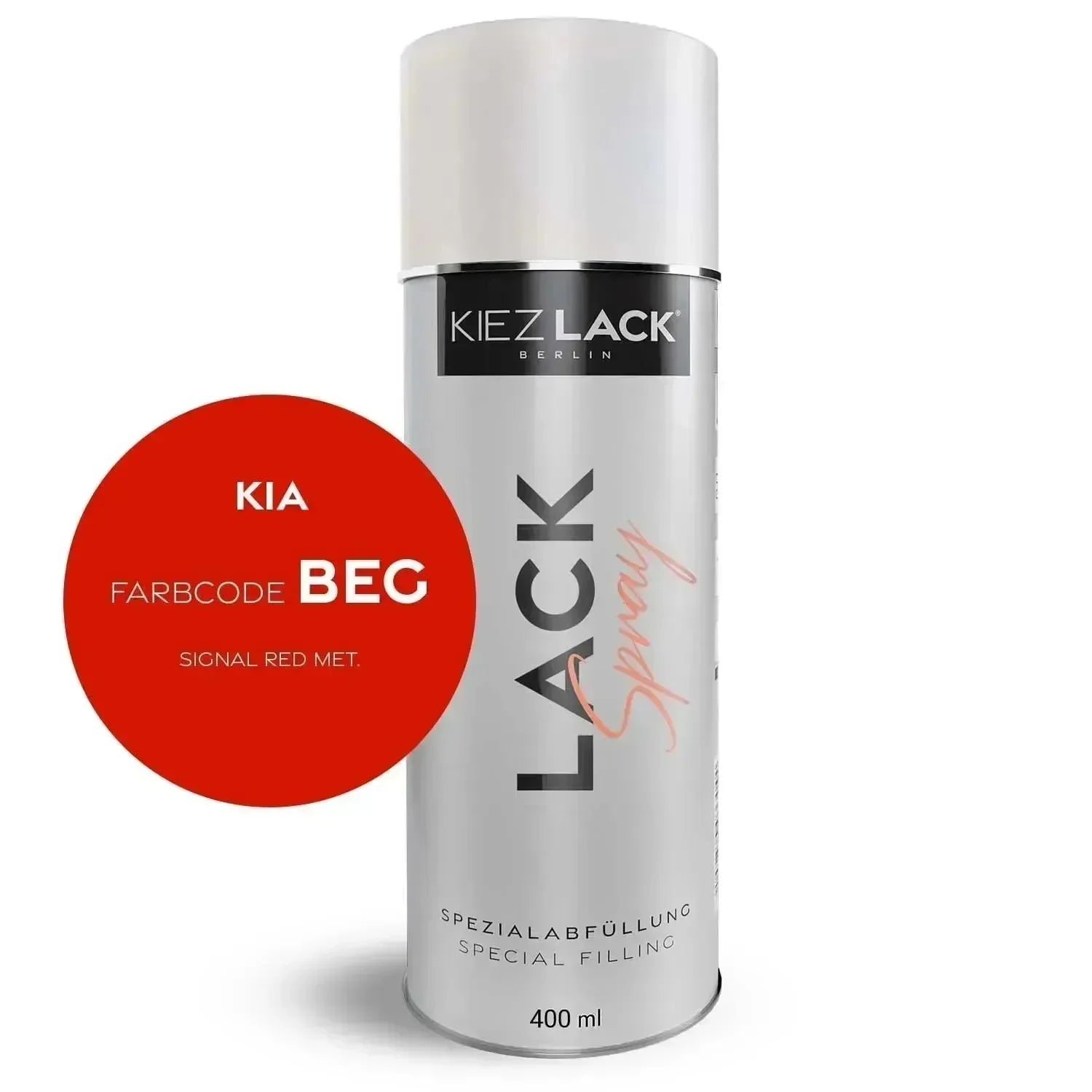 Kiezlack Lackspray Autolack Spraydose KIA BEG SIGNAL RED MET.