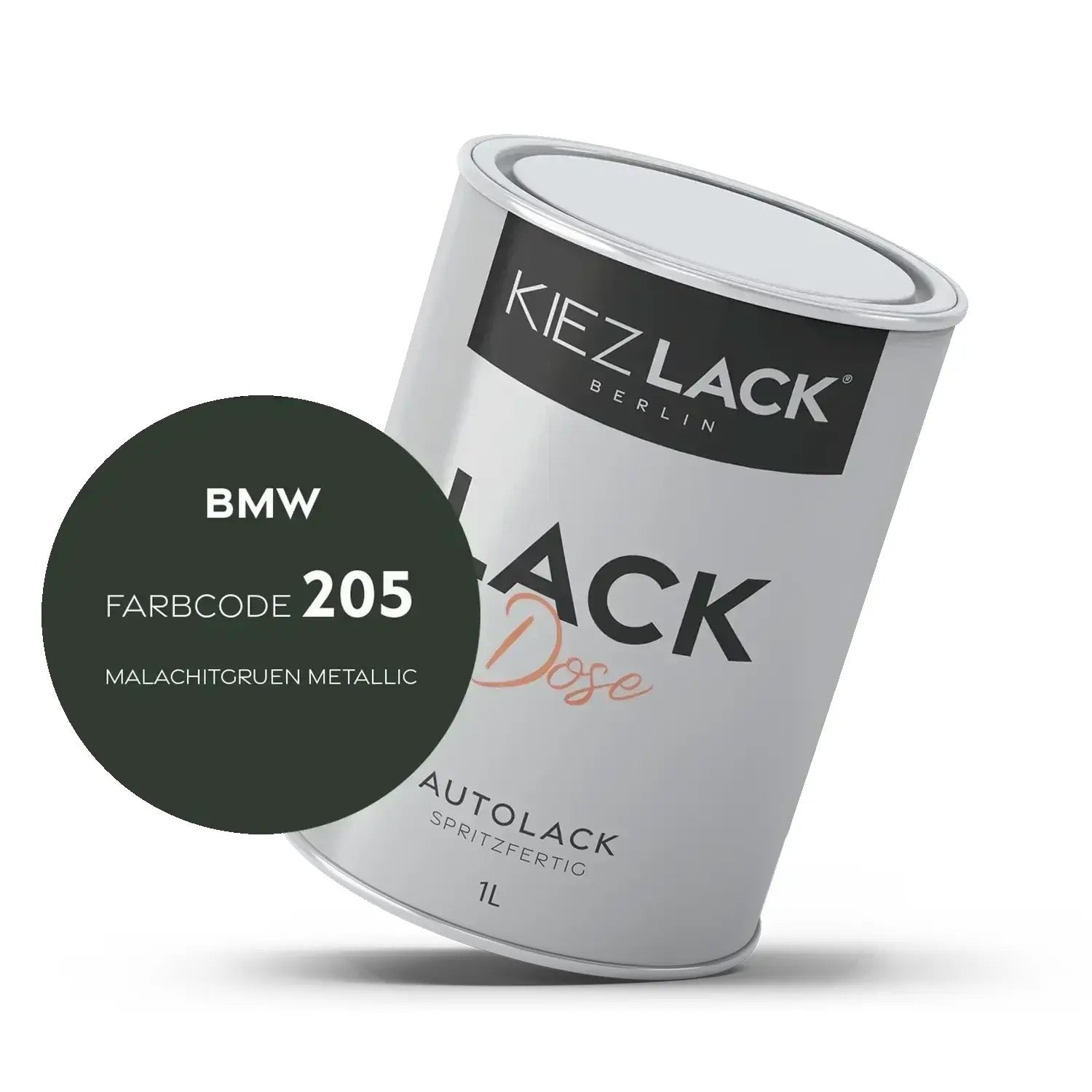 Kiezlack 1K Autolack Lackdose Basislack spritzfertig BMW 205 MALACHITGRUEN Metallic