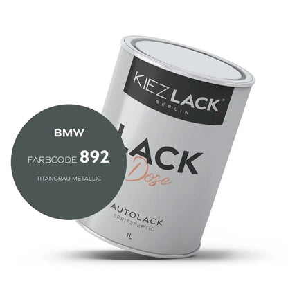 Kiezlack 1K Autolack Lackdose Basislack spritzfertig BMW 892 TITANGRAU Metallic