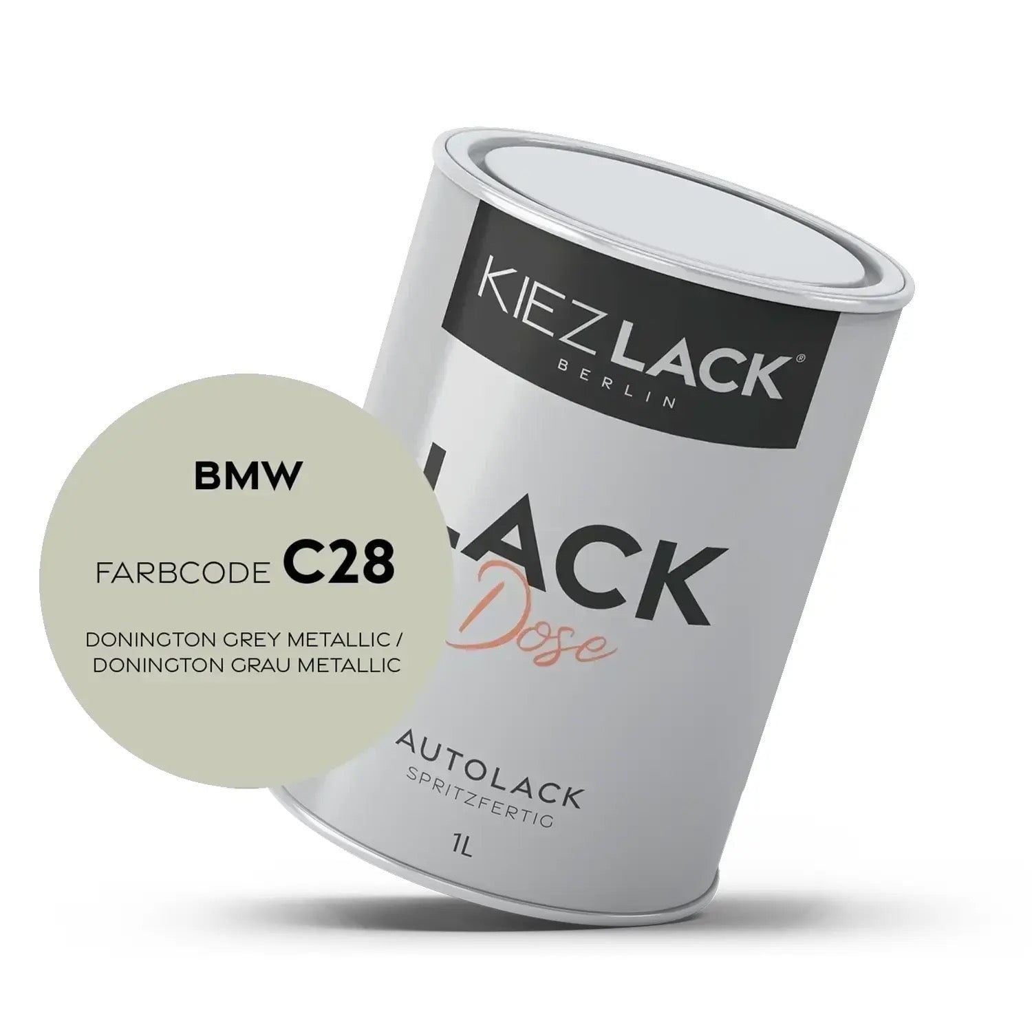 Kiezlack 1K Autolack Lackdose Basislack spritzfertig BMW C28 DONINGTON GREY Metallic