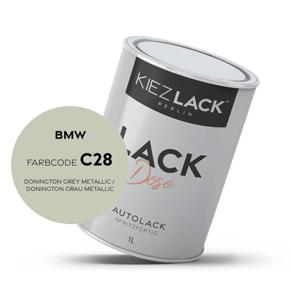 Kiezlack 1K Autolack Lackdose Basislack spritzfertig BMW C28 DONINGTON GREY Metallic