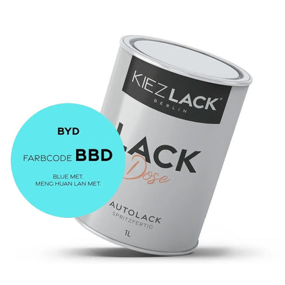 Kiezlack 1K Autolack Lackdose Basislack spritzfertig BYD BBD BLUE MET.