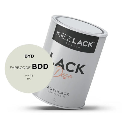 Kiezlack 1K Autolack Lackdose Basislack spritzfertig BYD BDD WHITE