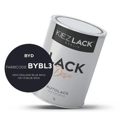 Kiezlack 1K Autolack Lackdose Basislack spritzfertig BYD BYBL3 NEW ZEALAND BLUE MICA