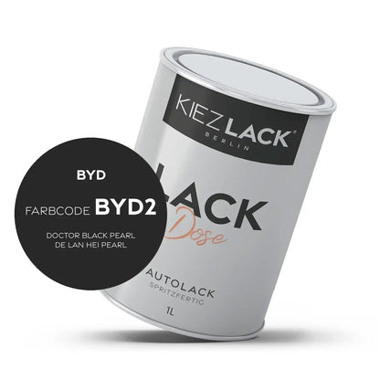 Kiezlack 1K Autolack Lackdose Basislack spritzfertig BYD BYD2 DOCTOR BLACK PEARL