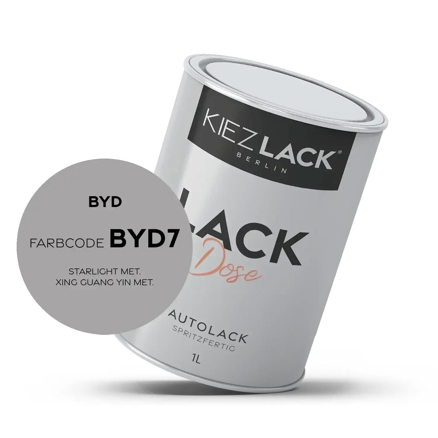 Kiezlack 1K Autolack Lackdose Basislack spritzfertig BYD BYD7 STARLIGHT MET.