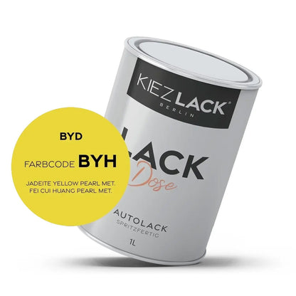 Kiezlack 1K Autolack Lackdose Basislack spritzfertig BYD BYH JADEITE YELLOW PEARL MET.