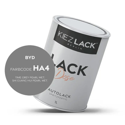 Kiezlack 1K Autolack Lackdose Basislack spritzfertig BYD HA4 TIME GREY PEARL MET.