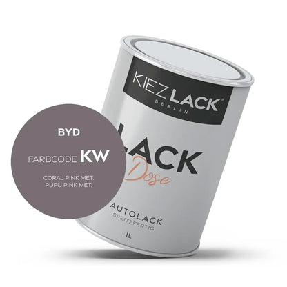 Kiezlack 1K Autolack Lackdose Basislack spritzfertig BYD KW CORAL PINK MET.