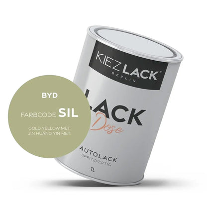Kiezlack 1K Autolack Lackdose Basislack spritzfertig BYD SIL GOLD YELLOW MET.