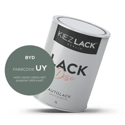 Kiezlack 1K Autolack Lackdose Basislack spritzfertig BYD UY WIND GRASS GREEN MET.