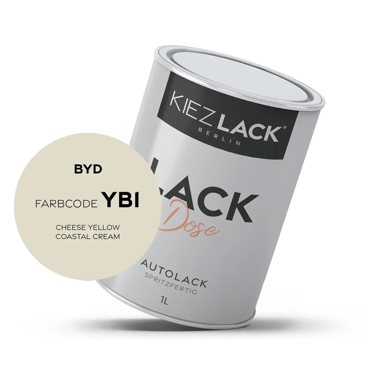 Kiezlack 1K Autolack Lackdose Basislack spritzfertig BYD YB1 CHEESE YELLOW