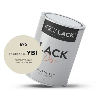 Kiezlack 1K Autolack Lackdose Basislack spritzfertig BYD YB1 CHEESE YELLOW