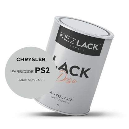 Kiezlack 1K Autolack Lackdose Basislack spritzfertig CHRYSLER PS2 BRIGHT SILVER MET.