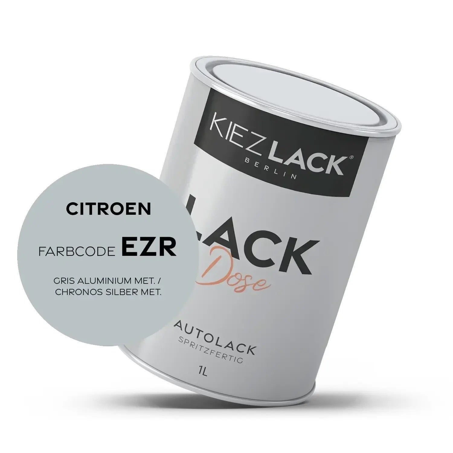 Kiezlack 1K Autolack Lackdose Basislack spritzfertig CITROEN EZR GRIS ALUMINIUM MET.