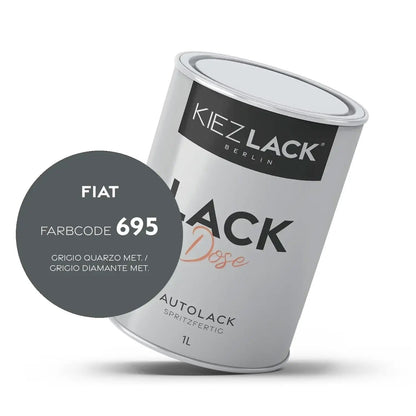 Kiezlack 1K Autolack Lackdose Basislack spritzfertig FIAT 695A GRIGIO QUARZO MET.