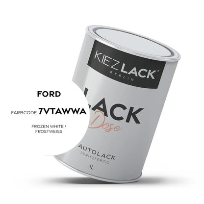 Kiezlack 1K Autolack Lackdose Basislack spritzfertig FORD 7VTA FROZEN WHITE