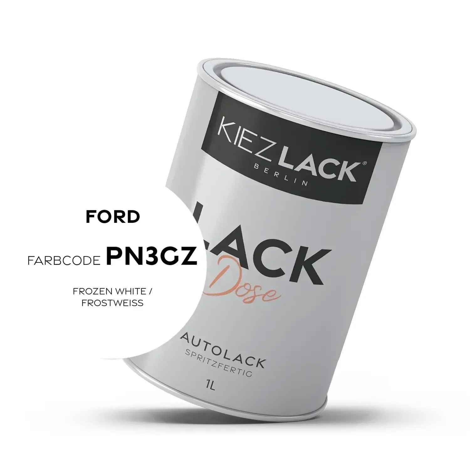 Kiezlack 1K Autolack Lackdose Basislack spritzfertig FORD PN3GZ FROZEN WHITE