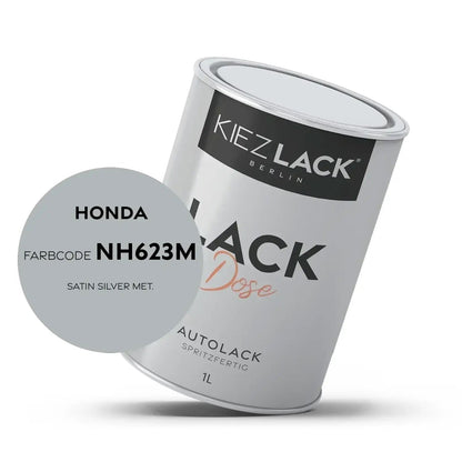 Kiezlack 1K Autolack Lackdose Basislack spritzfertig HONDA NH623M SATIN SILVER MET.