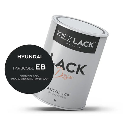 Kiezlack 1K Autolack Lackdose Basislack spritzfertig HYUNDAI EB EBONY BLACK