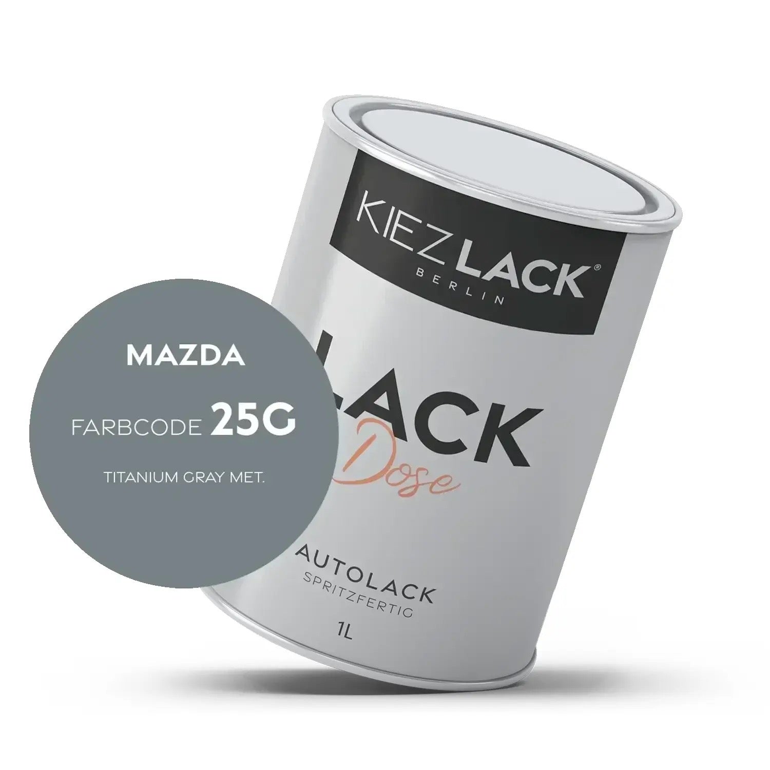 Kiezlack 1K Autolack Lackdose Basislack spritzfertig MAZDA 5G PRESTIGE SILVER MET.