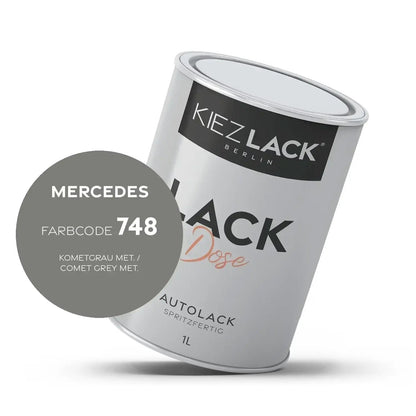 Kiezlack 1K Autolack Lackdose Basislack spritzfertig Mercedes 748 KOMETGRAU MET.