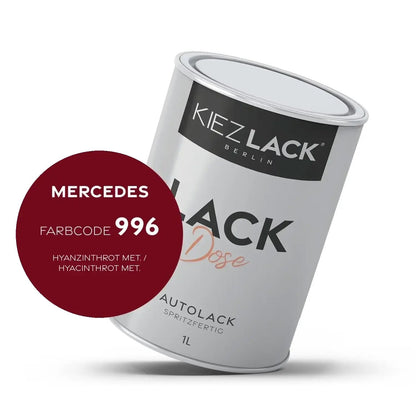 Kiezlack 1K Autolack Lackdose Basislack spritzfertig MERCEDES 9963 INDIUMGRAU MET.