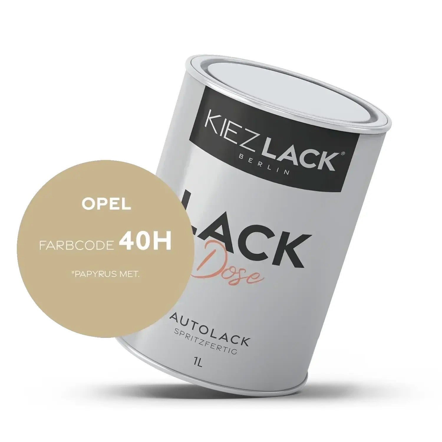 Kiezlack 1K Autolack Lackdose Basislack spritzfertig OPEL 40H PAPYRUS MET.