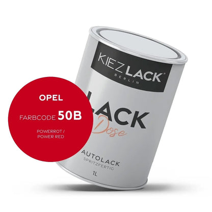 Kiezlack 1K Autolack Lackdose Basislack spritzfertig OPEL 50B POWERROT