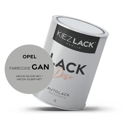 Kiezlack 1K Autolack Lackdose Basislack spritzfertig OPEL GAN ARGON SILVER MET.
