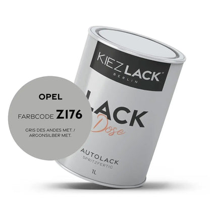 Kiezlack 1K Autolack Lackdose Basislack spritzfertig OPEL Z176 GRIS DES ANDES MET.