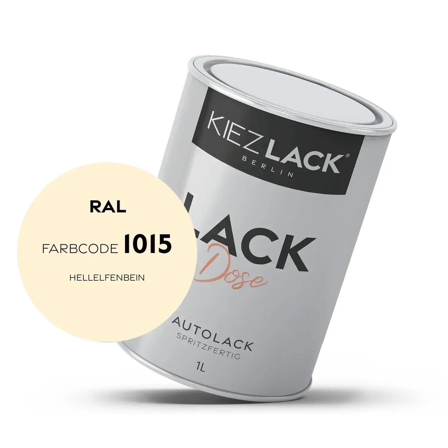 Kiezlack 1K Autolack Lackdose Basislack spritzfertig RAL 1015 HELLELFENBEIN