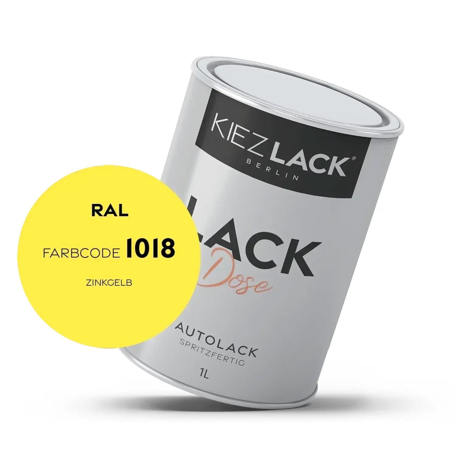 Kiezlack 1K Autolack Lackdose Basislack spritzfertig RAL 1018 ZINKGELB