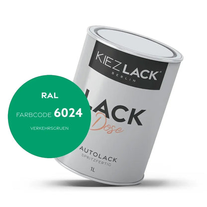 Kiezlack 1K Autolack Lackdose Basislack spritzfertig RAL 6024 VERKEHRSGRUEN