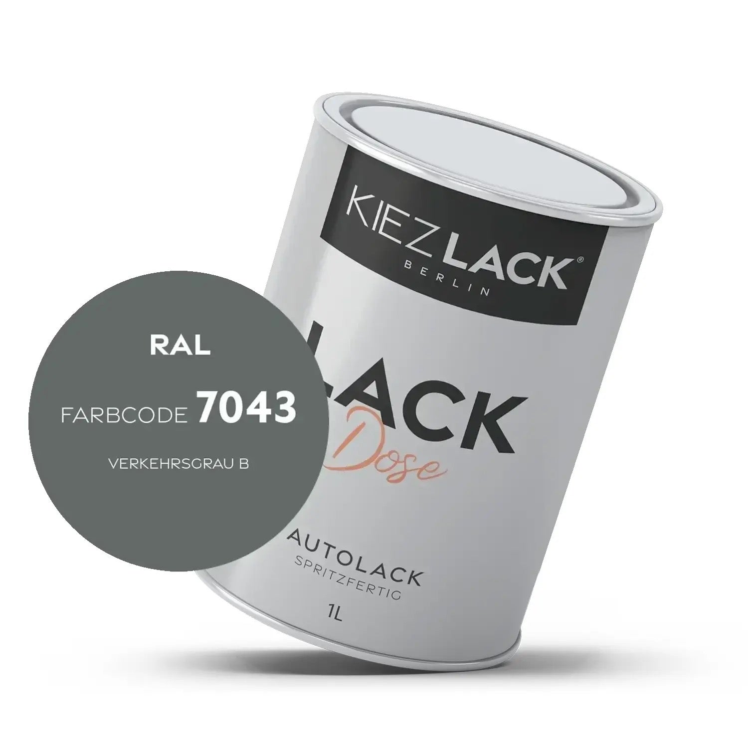 Kiezlack 1K Autolack Lackdose Basislack spritzfertig RAL 7043 VERKEHRSGRAU B