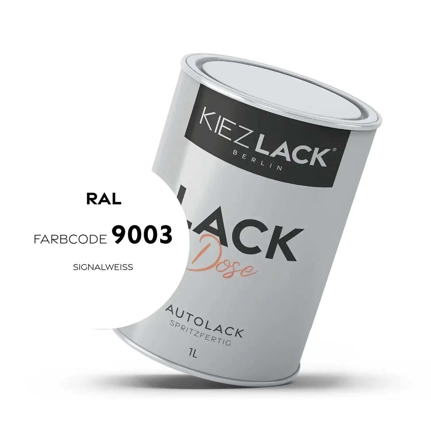 Kiezlack 1K Autolack Lackdose Basislack spritzfertig RAL 9003 SIGNALWEISS