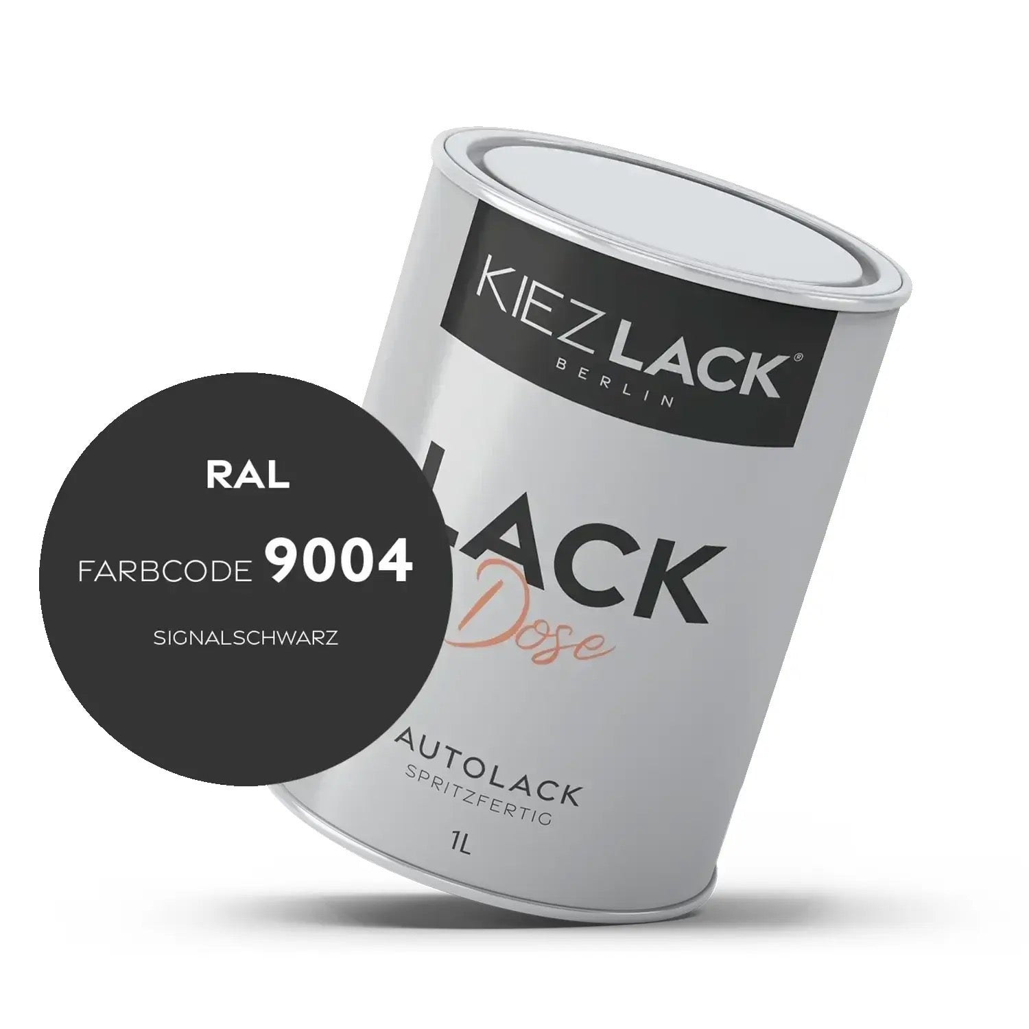 Kiezlack 1K Autolack Lackdose Basislack spritzfertig RAL 9004 SIGNALSCHWARZ