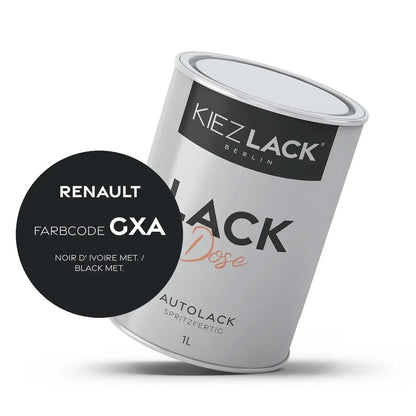 Kiezlack 1K Autolack Lackdose Basislack spritzfertig Renault GXA NOIR D' IVOIRE MET.