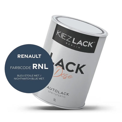 Kiezlack 1K Autolack Lackdose Basislack spritzfertig Renault RNL BLEU ETOILE MET.